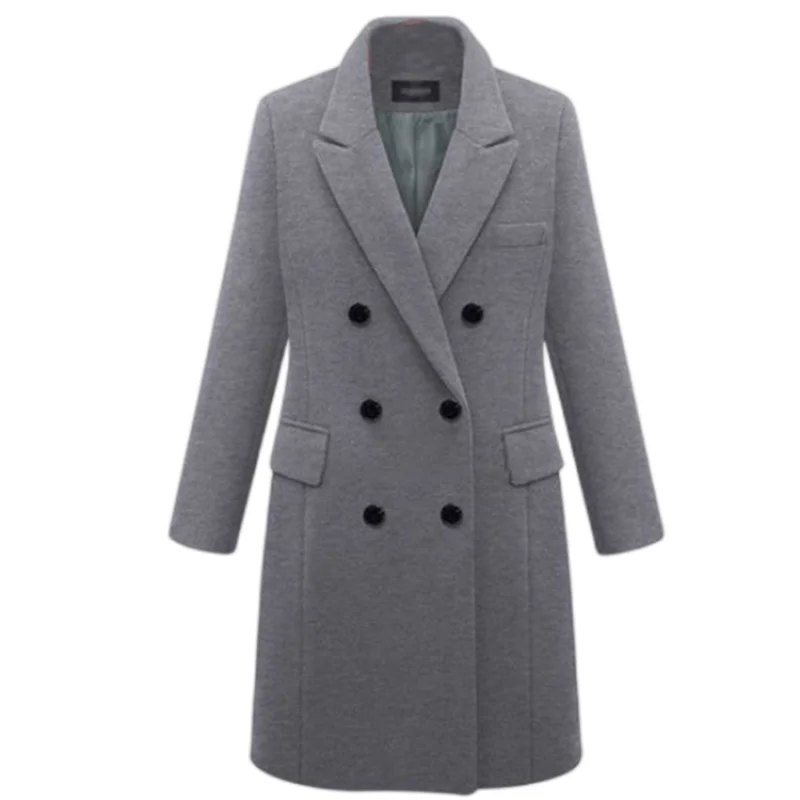 Woolen Women Jacket New Korean Fashion Small Suit Top Brown Suit Coat Clothes Loose Double Breasted Slim Blazer for Women