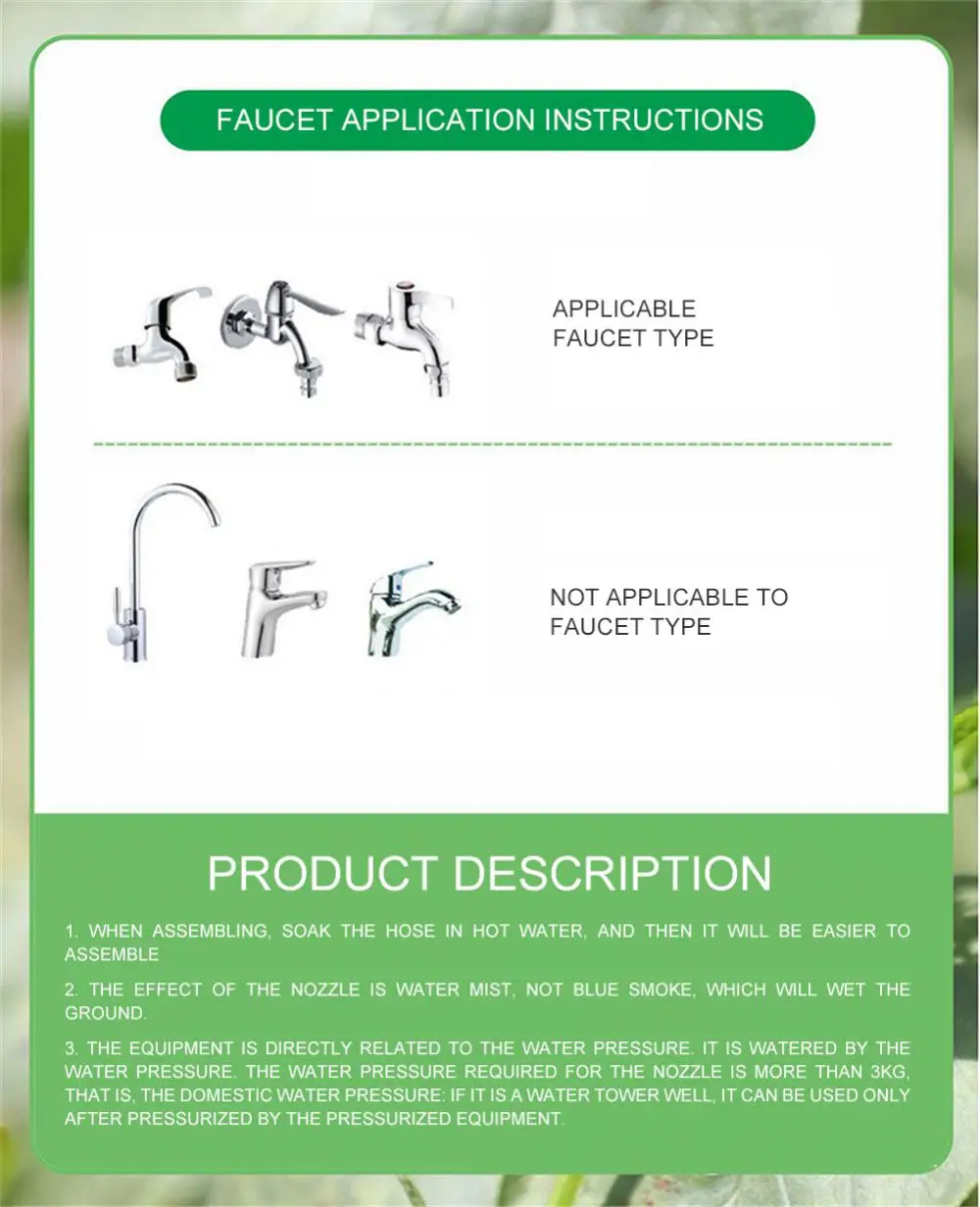 Description Picture 3 of item50M Self Automatic Watering Kit Garden Watering System Water Timer Drip Irrigation Controller Garden Plant Watering Kit Mist Set