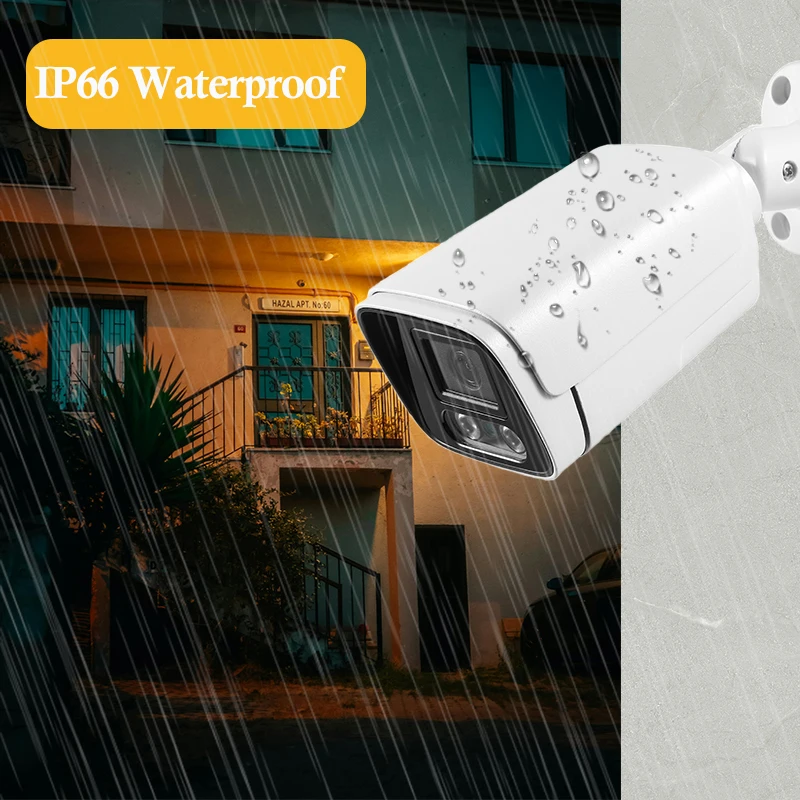 4K 8MP IP66 Waterproof Bullet Outdoor IP Camera, 5MP IP Surveillance Camera Clear Night VisionSecurity Night CCTV System Cam 3