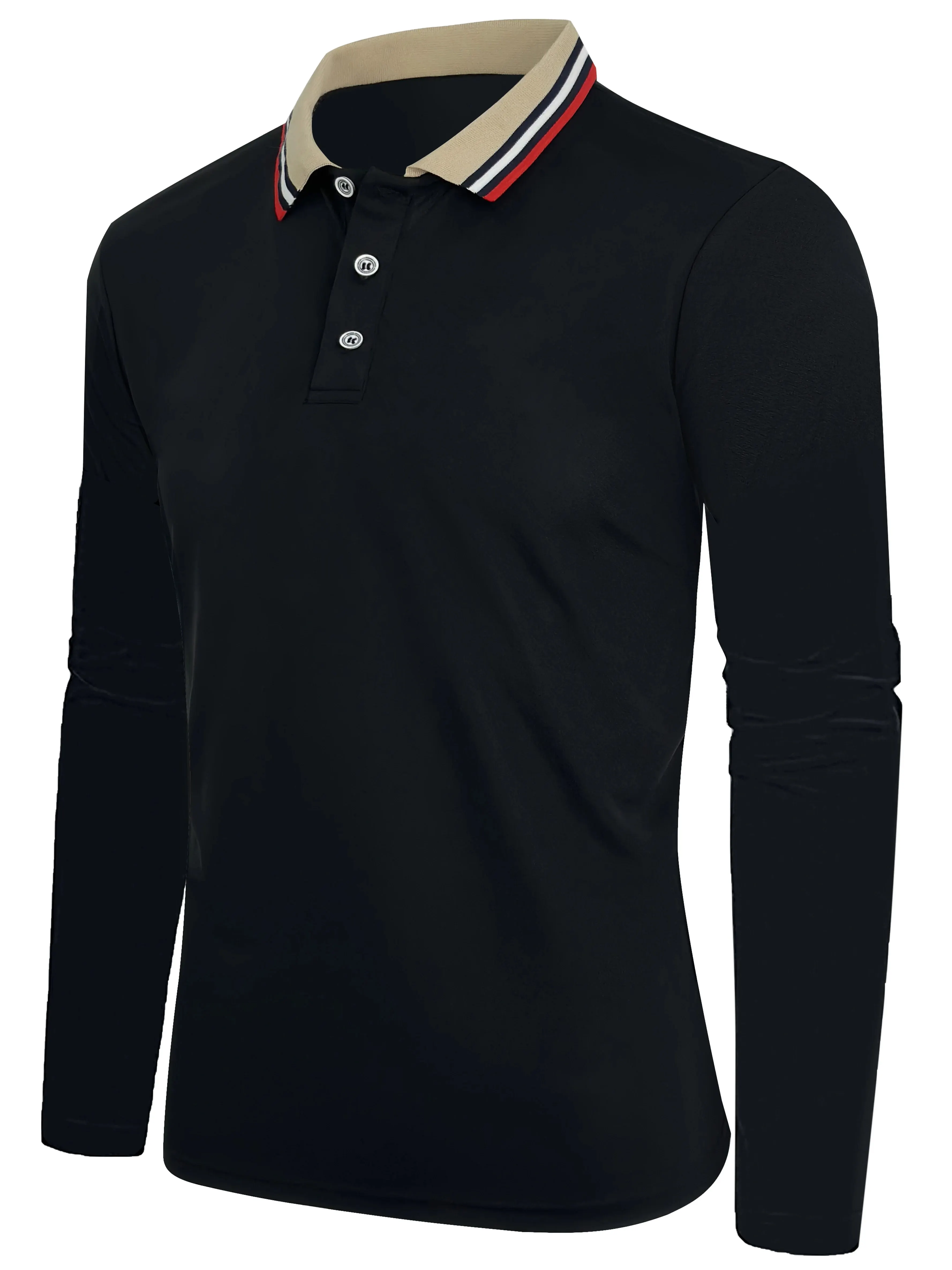 Spring and Autumn Men's Polo Long sleeve Business Casual Top