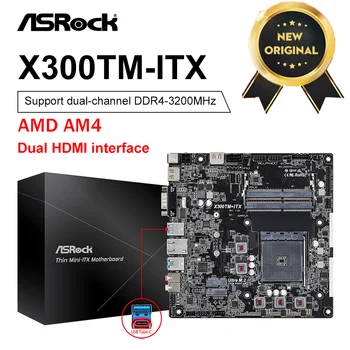 ASROCK X300TM-ITX 마더보드, 64GB 듀얼 채널 DDR4 M.2 MINI-ITX 메인보드 소켓 AM4, AMD X300 데스크탑 PCI-E 4.0 M.2 용, 신제품