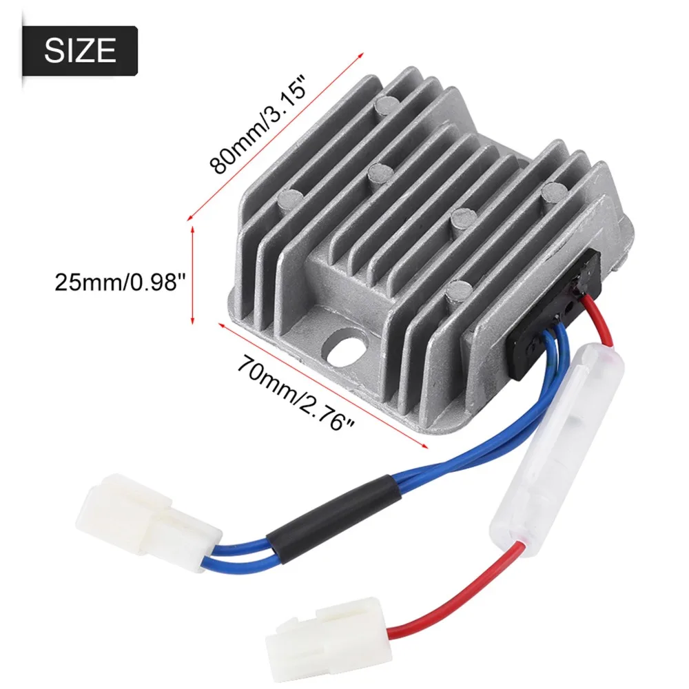 12V DC 전압 조정기 178F/186F 2 플러그/3 와이어 AVR 정류기 KDE3500 5000 6500 6700 발전기 엔진 부품용