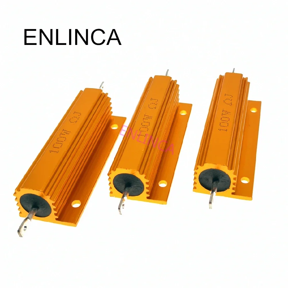 Full value 100W Aluminum Power Metal Shell Case Wirewound Resistor 0.01-200K ohm wirewound resistor
