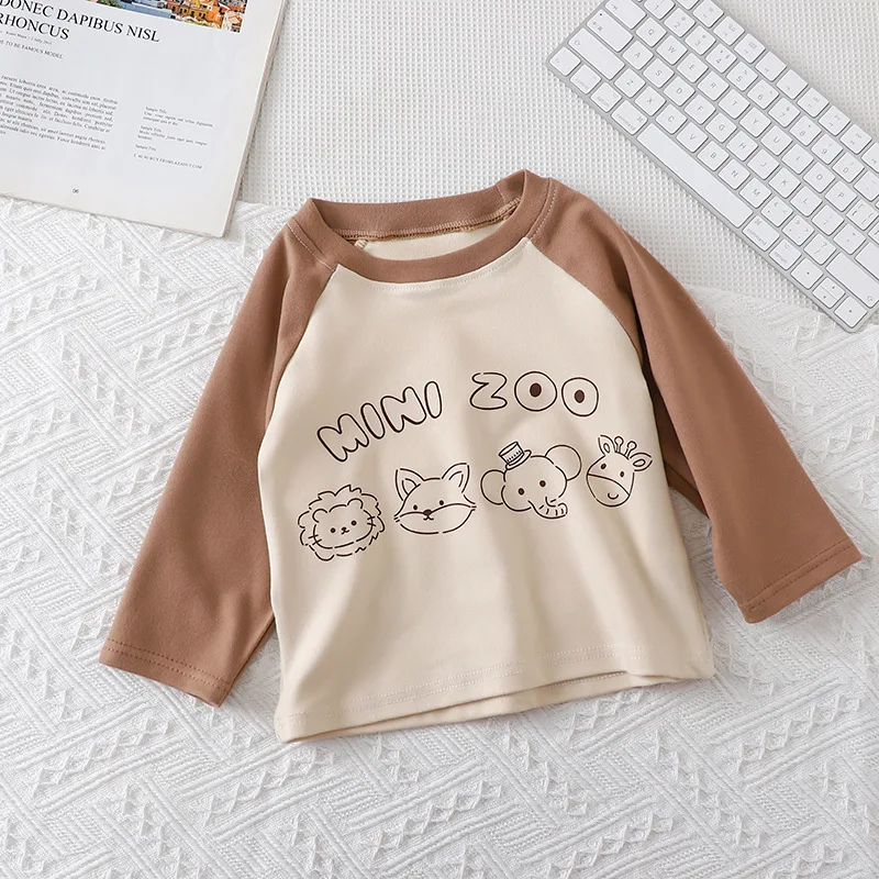 Spring Children's T-shirt Boys Girls Long Sleeve Base Coat Leisure Wear Boys Girls Tops Kids Clothes Children T-shirt 3