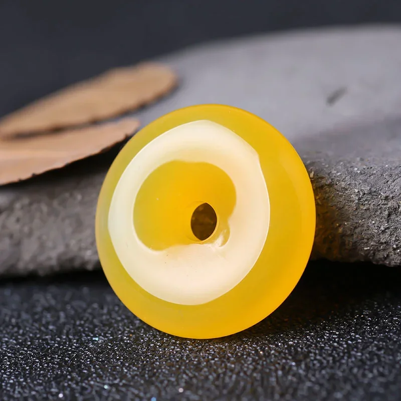Natural Multicolor Jade Doughnut Pendant Agate Necklace Fashion Accessories Charm Jewellery Carved Amulet Gifts Women Men pendant necklace jasper pendant