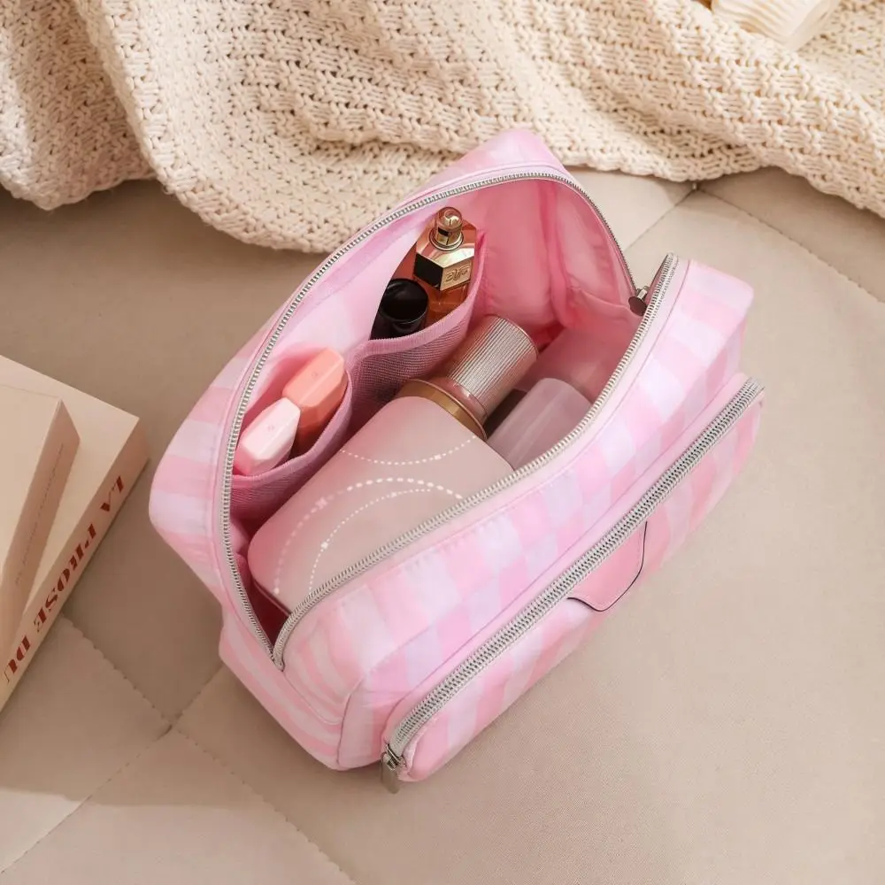 Large Capacity Handheld Makeup Bag Oxford Cloth Minimalist Style Cosmetic Storage Bag Travel Design Portable Wash Bags