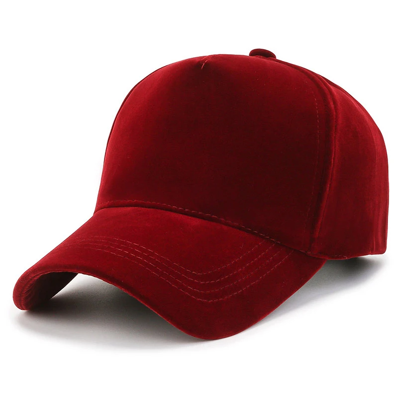 Gold Velvet Korean Women Hat Autumn Winter Outdoor Couple Caps Solid Color Sun Visor Hats Men's Baseball Cap Golf hat