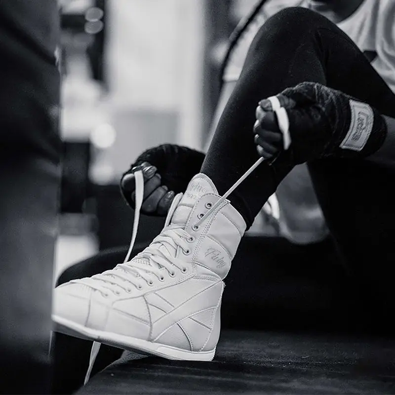 Professional Boxing Shoes for Men Black White Wrestling Boots Man Non-Slip Sports Shoes Mens Brand Fighting