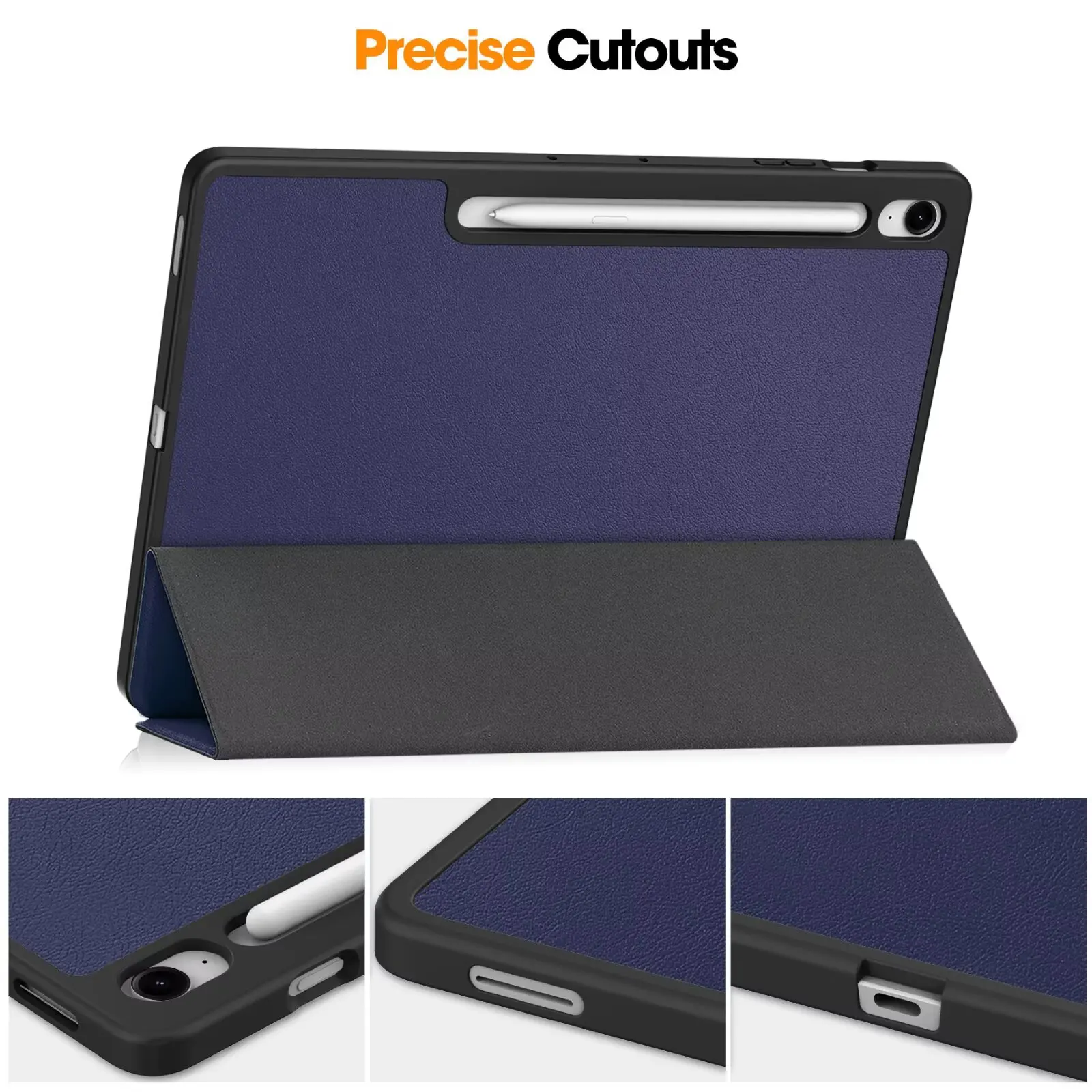 Premium Tri-Folding Stand Cover with Pen Slot and Magnetic Closure