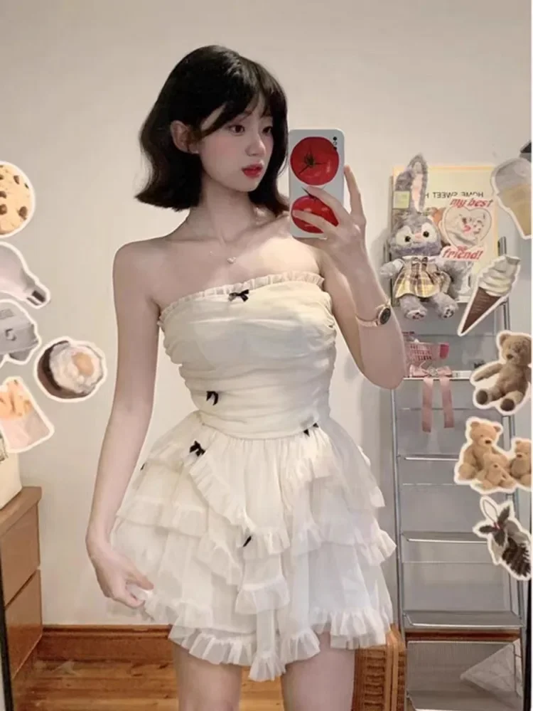 조차 파티 블랙 드레스 여성 캐주얼 코르셋 Y2k 미니 오피스 레이디 민소매 Bodycon 레이스 원피스 한국어