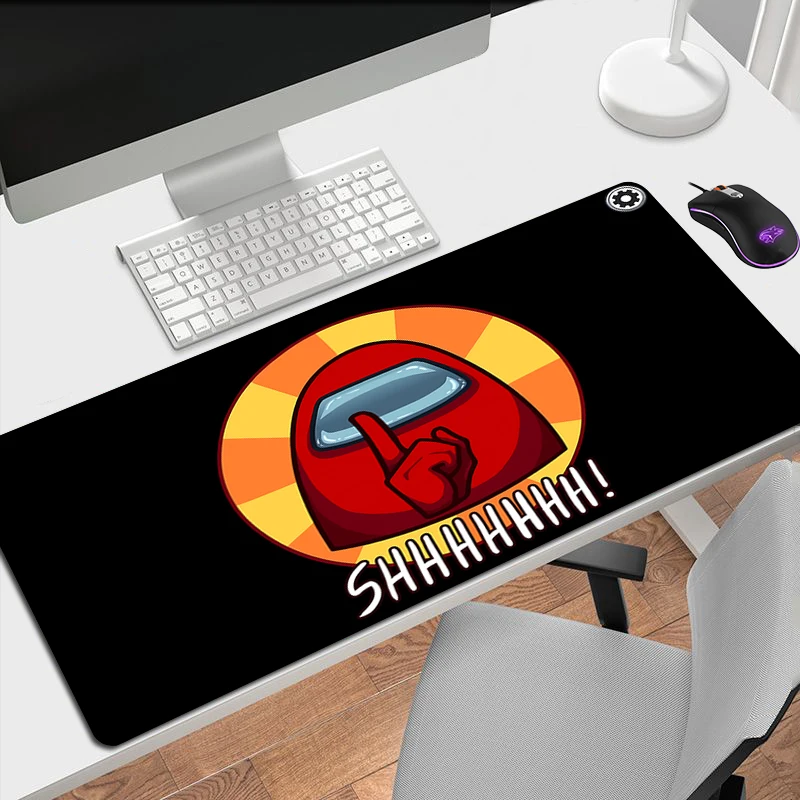 

A-Amonges We Game Mousepad 80x30cm XL Lockedge Office Computer Desk Mat Table Keyboard Big Mouse Pad Laptop Cushion Bedroom