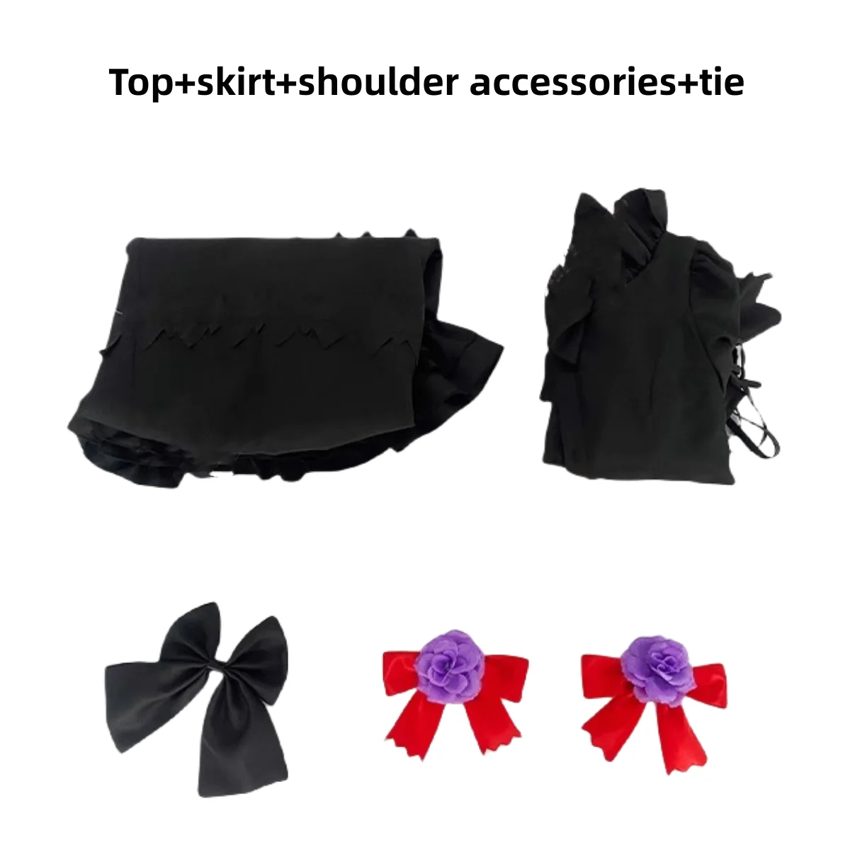 Date A Live: Tokisaki Kurumi (Nightmare Form) | Gothic Dress Cosplay Costume Set 30 Date A Live Tokisaki Kurumi Gothic Dress Cosplay Costume