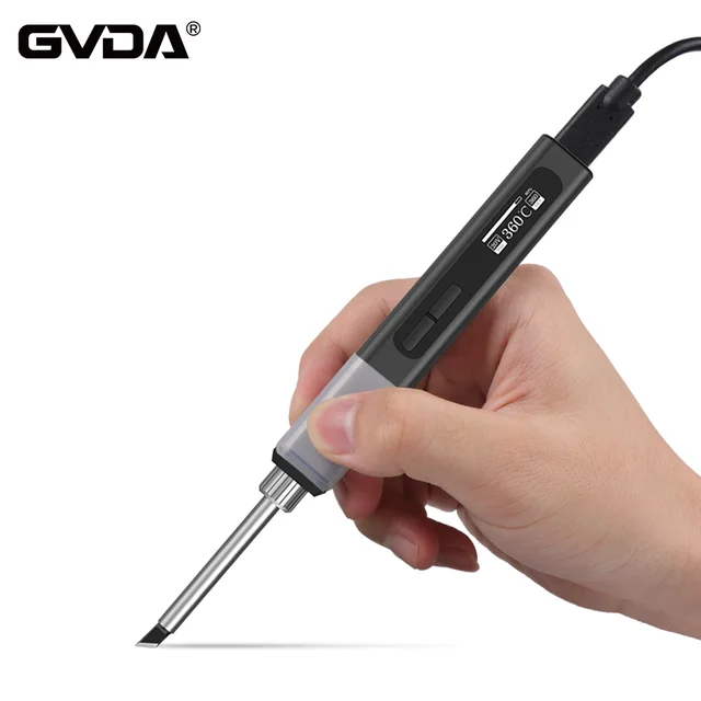 GVDA-Kit de soldador eléctrico inteligente, herramientas de reparación de  soldadura por calor, 65W, estación de retrabajo portátil, puntas, soldador,  temperatura ajustable - AliExpress