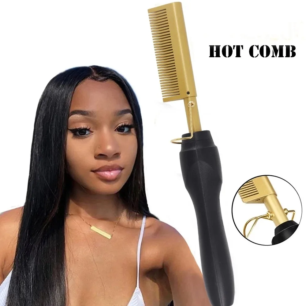 Electric Curling Iron Massage Comb For Long Curly Hair Haircutting Comb For Women Home Use Durable Curling Comb Fluffy Combs