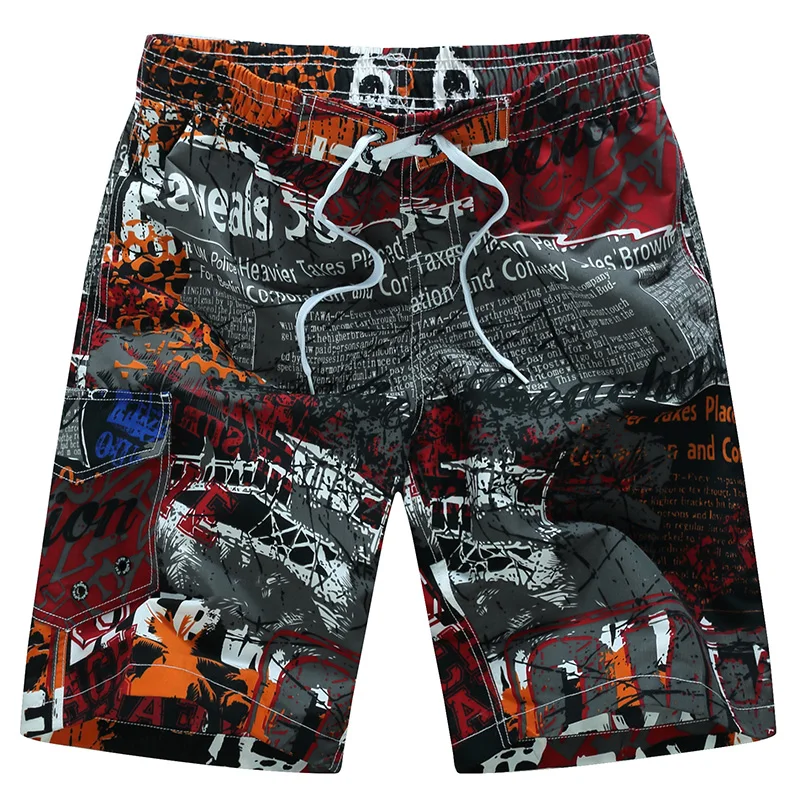 Summer Men's Beach Shorts Printing Casual Loose Hawaii Quick Dry Board Shorts Bermuda Surf Board Shorts Mens Short Pants 6