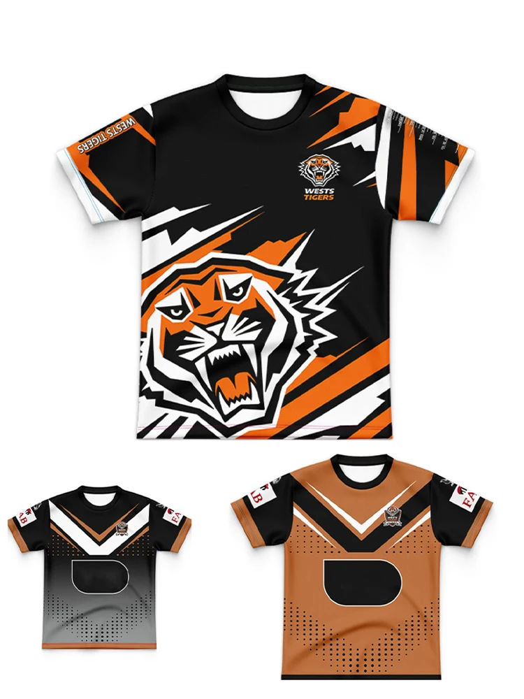 

2024 Personal Rugby Game, Tiger Game, Tara: XS-XL, Personal Rugby Game Printed Children's T-shirt Home and Away High Quality Rug