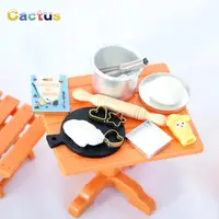 1Set 1/12 Dollhouse Miniature Items Kitchen Utensils Cooking Baking Set Model Rolling Pin Baking Tray DIY Doll House Accessories 2