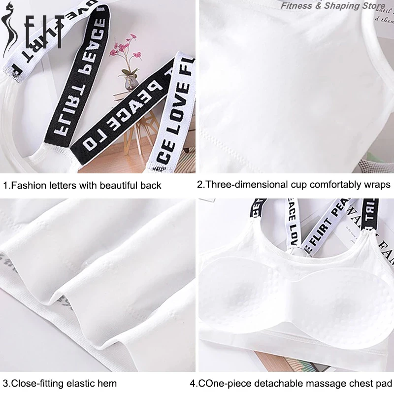 Sexy bra Top Women Sports bra High Impact For Gym Fitness Female Pad Sportswear Tank Top Yoga Push Up Bralette топ женский