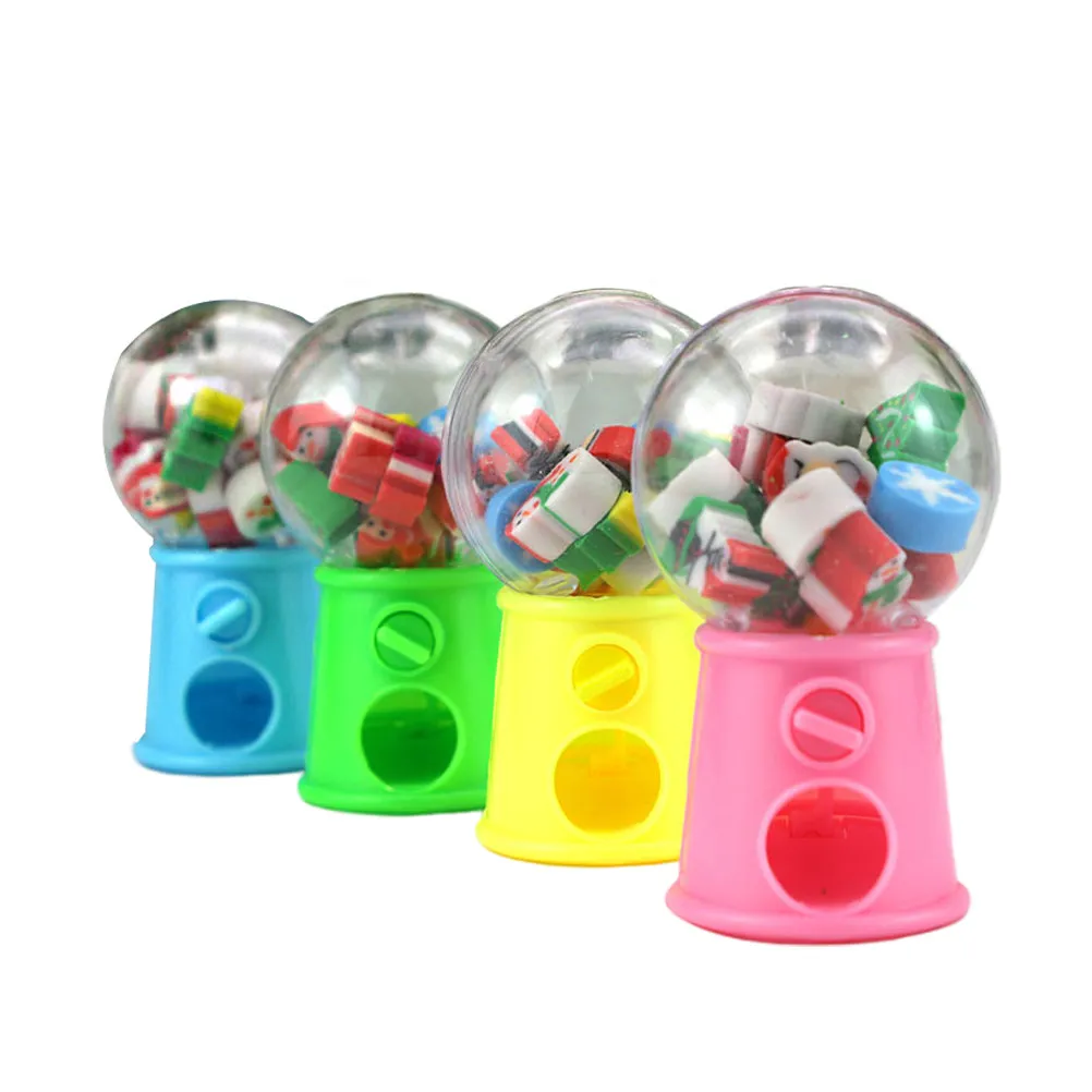 4Pcs 어린이를위한 크리스마스 모양 지우개 재미있는 학습 문구 세트 사랑스러운 휴일 테마 연필 지우개 교실 보상 선물