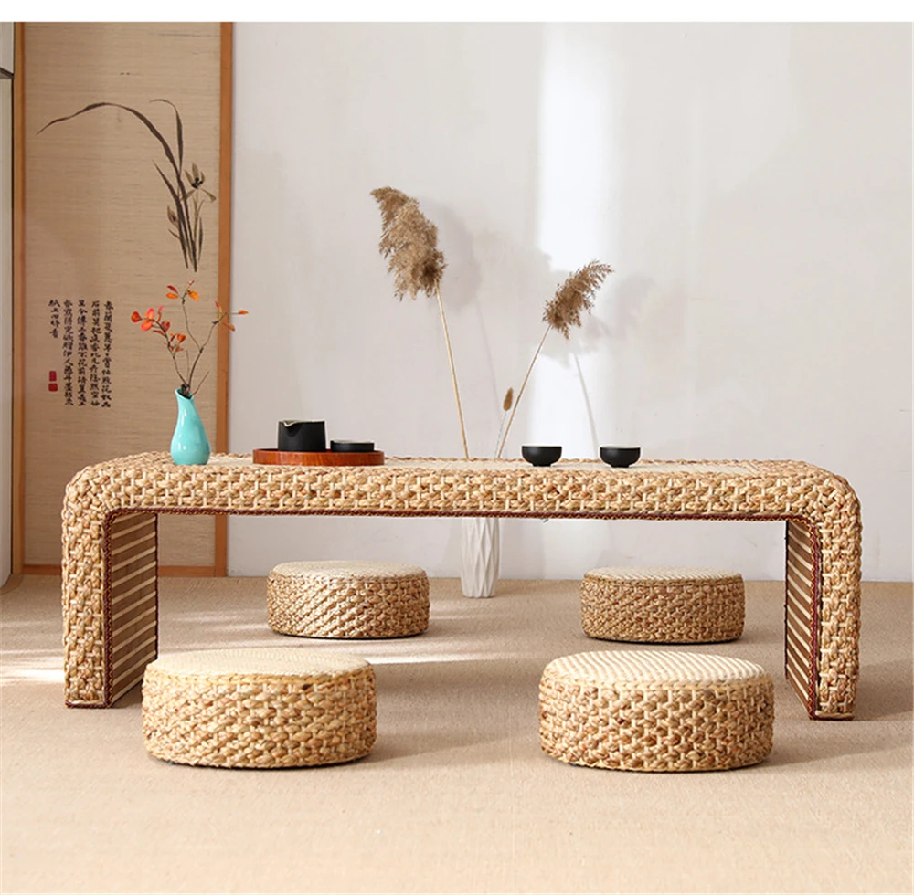 Simple Living Room Furniture Coffee Tables Modern Apartment Bedroom Rattan Endtable Creative Household Dormitory Bedside Table