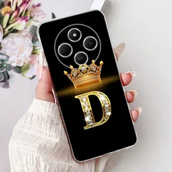 Luxury Couple Letters Clear Silicone Phone Case - Soft Cover for Xiaomi Redmi 14C (9D)