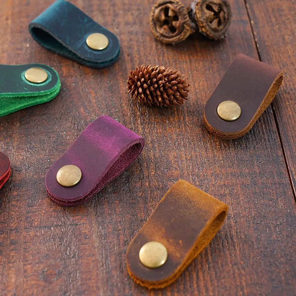 Leather Cable Winder Earphone Accessories Cord Organizer