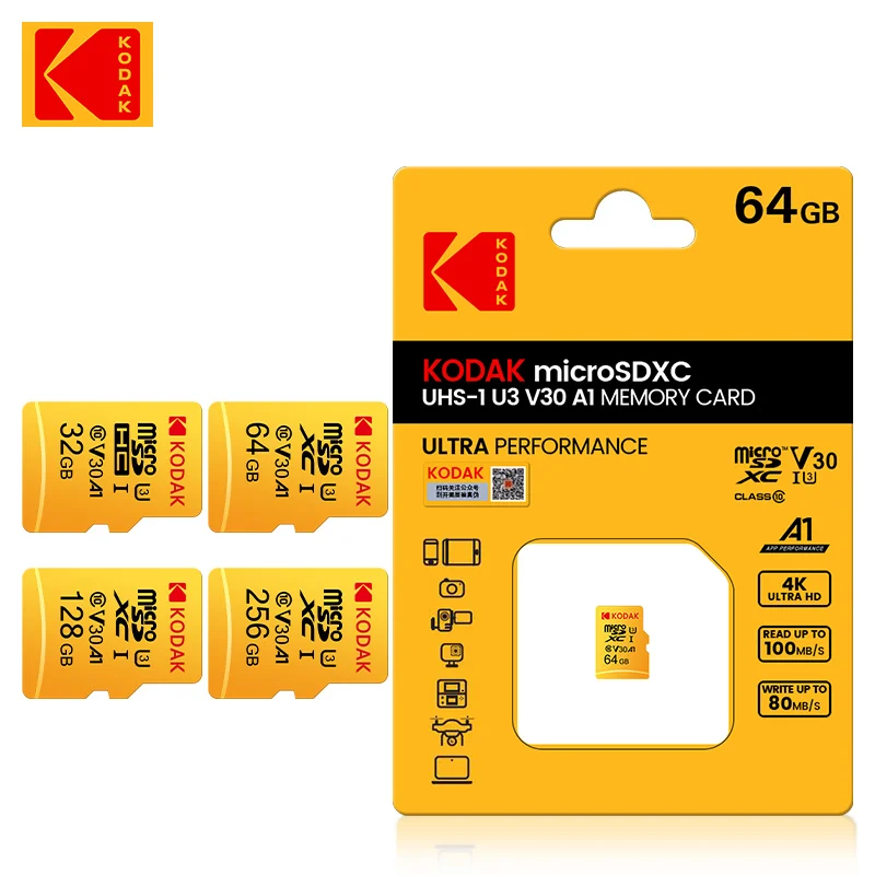 10pcsKoDak100OriginalMicrotfSDCardClass10TFCard32gb64gb