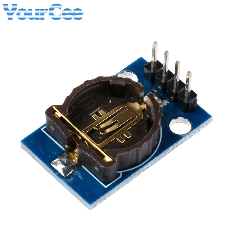 Фото DS3231 Высокоточный тактовый модуль IIC I2C интерфейс CR1220 держатель аккумулятора 2,54 мм №2