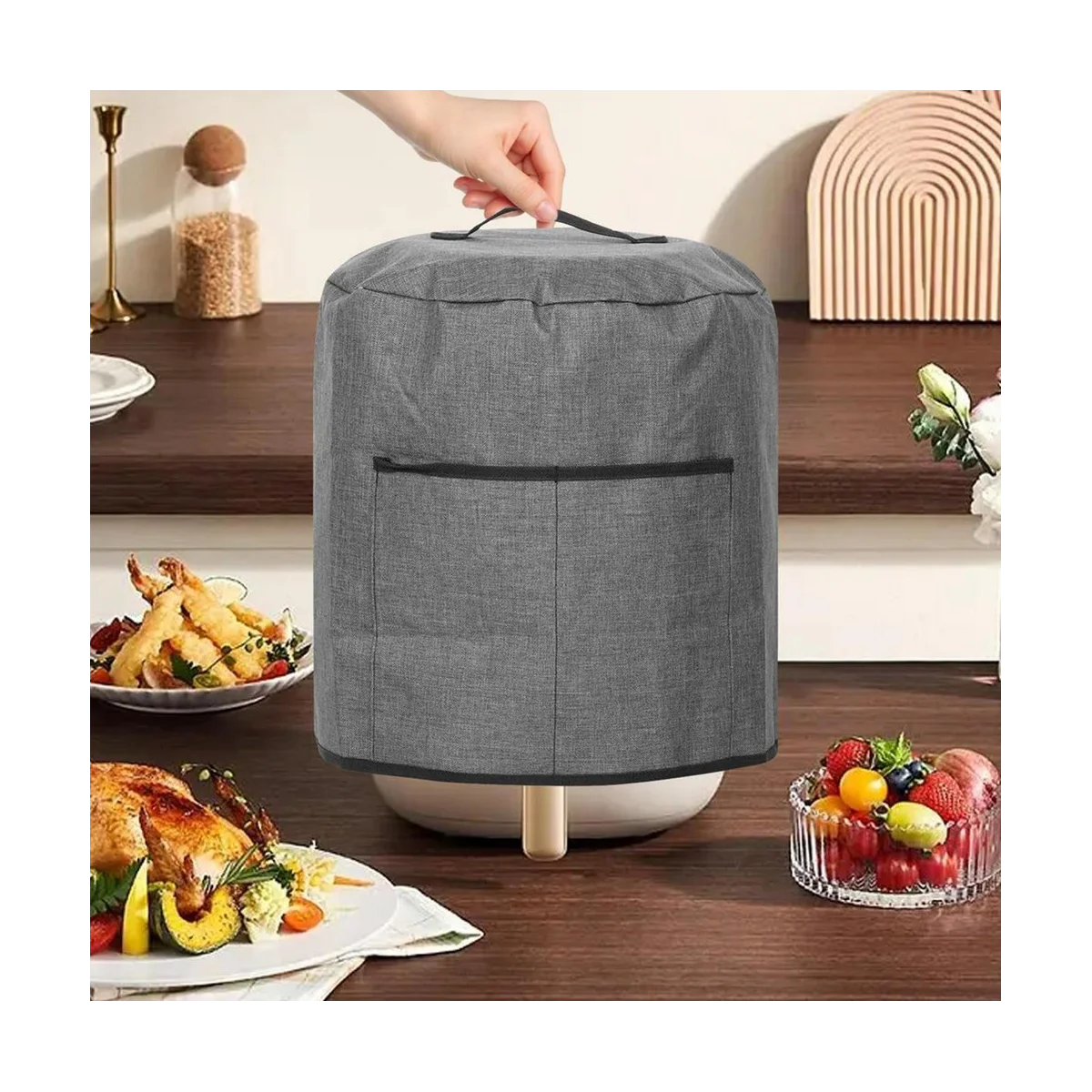 Air Fryer Cover Dust Cover for Air Fryer Kitchen Appliance Covers Portable  Air Fryer Accessories with 2 Handles