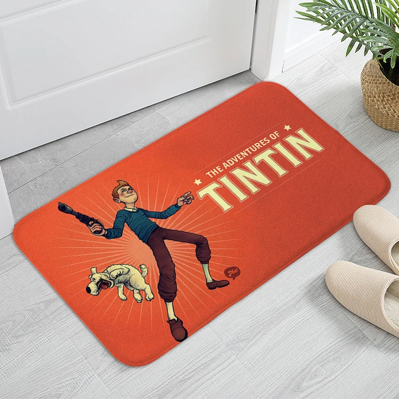 

Washable Non-slip Kitchen Rug A-Tintins Aesthetic Treadmill Sleeping Room Rugs Floor Carpets Bathmat Modern Home Decoration Mat