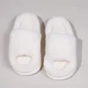 New Fashion White Fluffy Slippers Women 2025 Winter Warm Thick Sole Home Cotton Shoes Woman Open Toe Faux Fur Platform Slippers 4