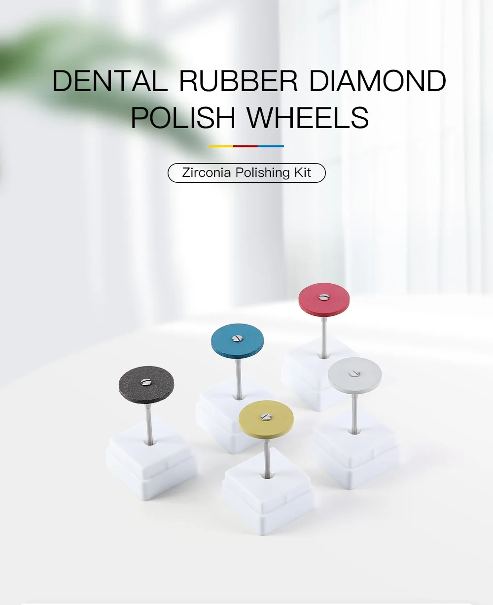 AZDENT Dental-Gummipolierscheibe HP 2,35mm Glättungs- und Polierwerkzeug für Zirkonoxid, Porzellan, Edelmetalle Größe 26*2mm 22*3mm – Detail 1
