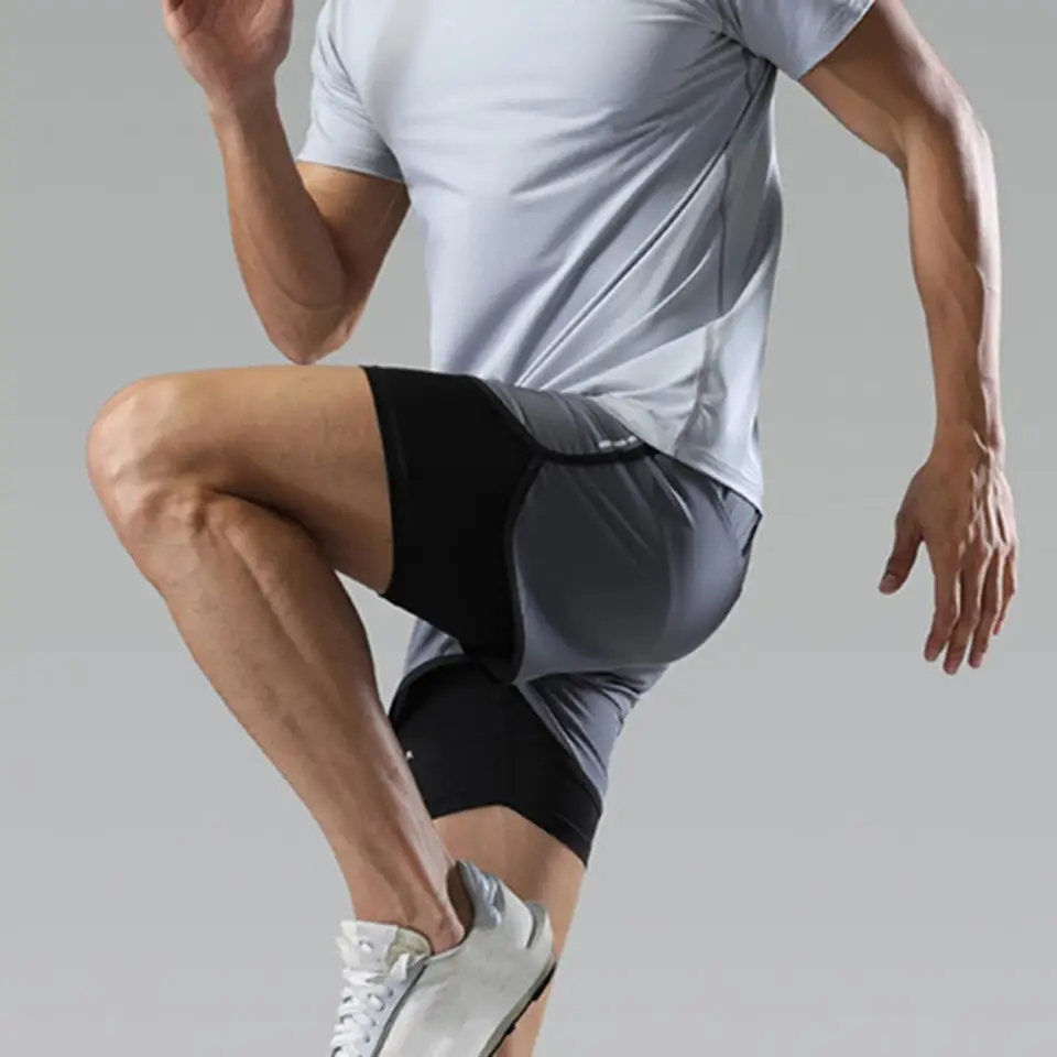 Pantaloncini Uomo 2 In 1 Sportivi - Asciugatura Rapida, Traspiranti, Con Coulisse, Per Corsa, Palestra, Basket E Tempo Libero - Taglie Europee
