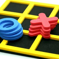 1 Set EVA Foam Soft Material Tic Tac Toe Tabletop Game Board Game 4