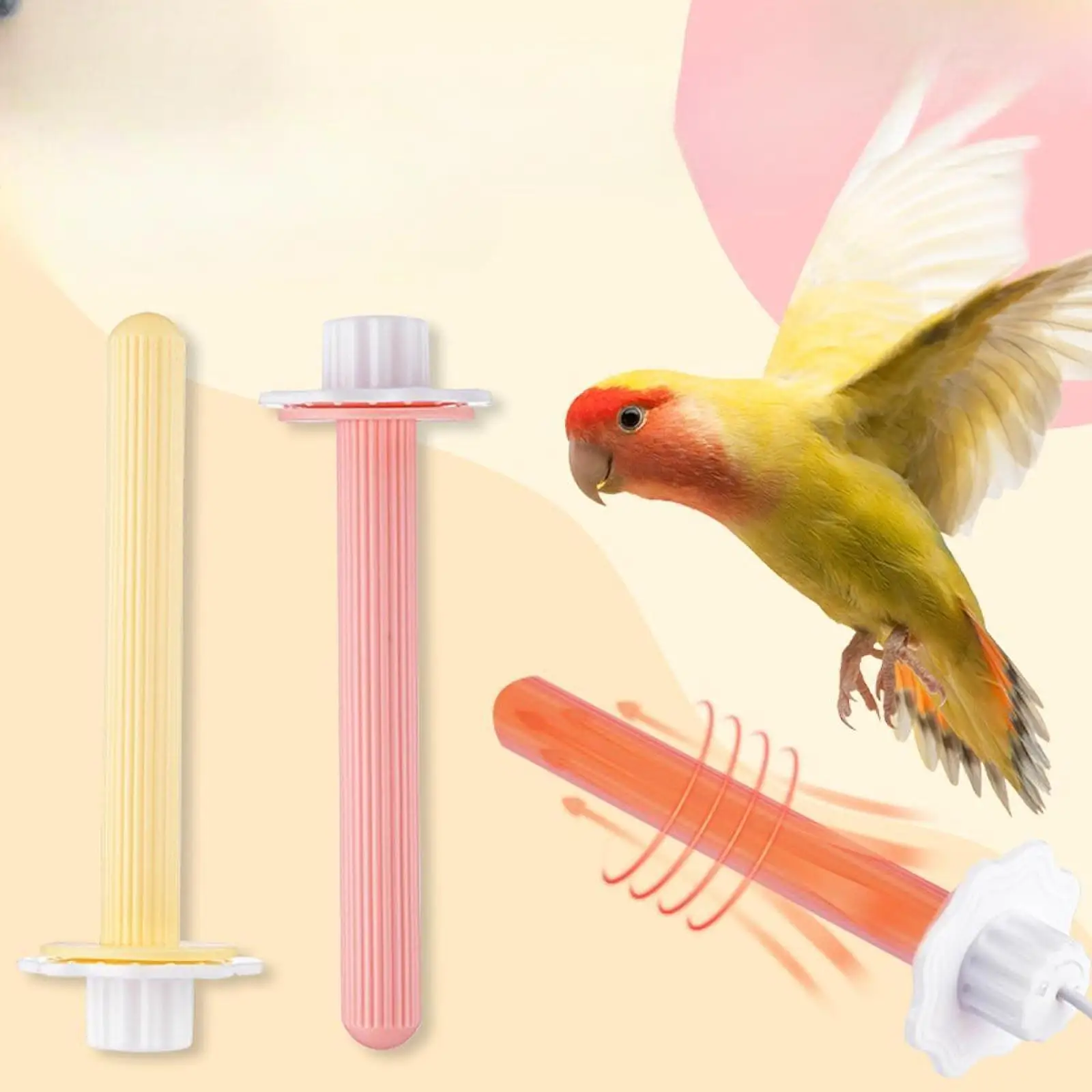 Heating Bird Perch Bird Stand Bar, Exercise Toys Bird Cage Accessory, Bird