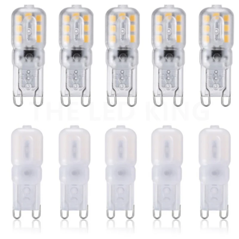 Фото Светодиодная лампочка G9 SMD2835 для прожекторов и люстр, 6- 20 шт./партия, сменные Галогенные лампочки для освещения, 5 Вт, 7 Вт, 9 Вт, 220 В переменного тока, 30 Вт, 60 Вт №2