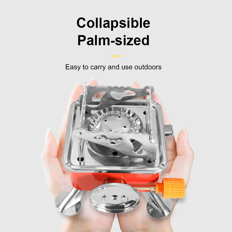 Mini Folding Gas Stove – Portable Square Camping Burner for Hiking & Travel 2
