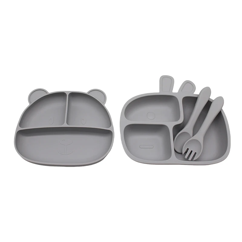 Baby Bear Compartment TrayChildren's Suction Cup Autonomous Eating Training BowlChildren's Supplementary Tableware Set 6