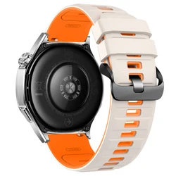 Breathable 22mm Silicone Watch Strap - Premium Sports Band Bracelet - 22mm Universal (Starlight Orange)