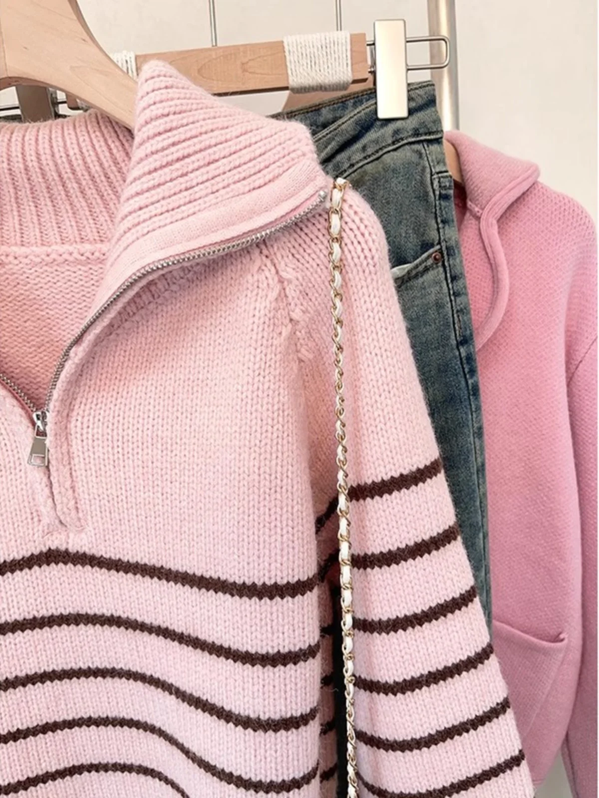 LE STREGHE 売れ筋商品|||ル ストレーゲ ニット&セーター アウター レディース Sweaters Pink NinaetLina ニット セーター ケーブル編みニット レディース