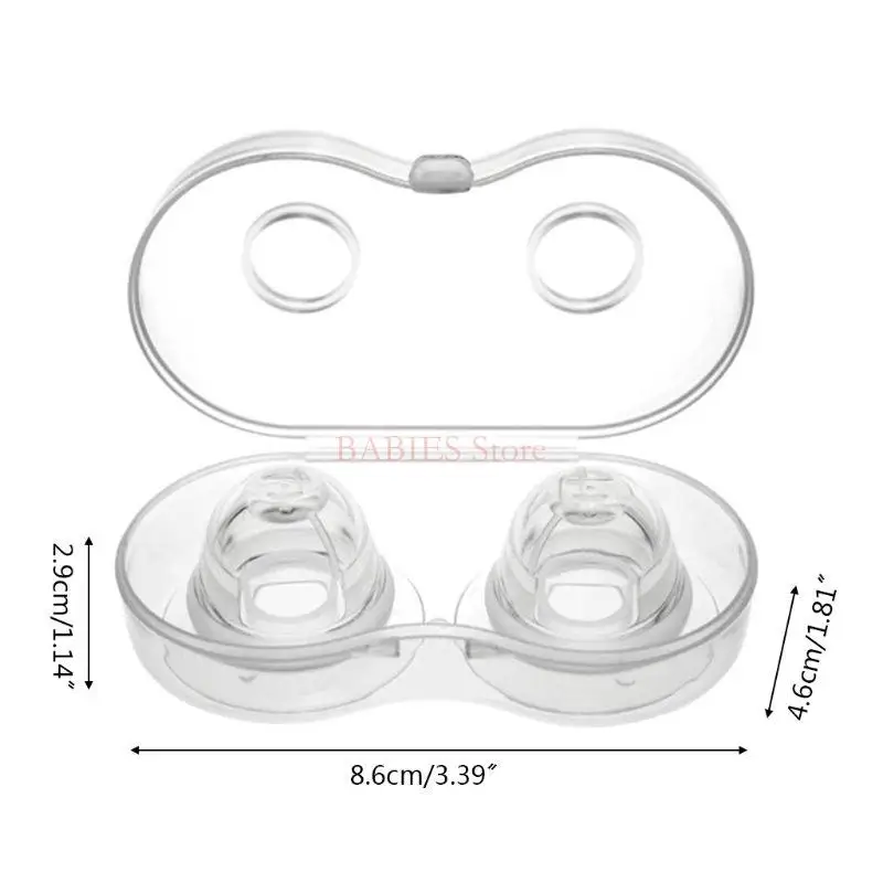 1 Pair Silicone Nipple Sucking Corrector Painless Sucker Puller Aspirator for Correction Flat Inverted Nipples Breast Women