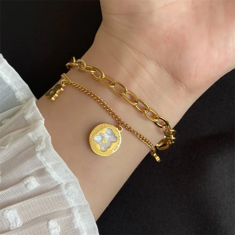Hip Hop Style Women Bracelet Stainless Steel Cute Bear Shape Party Gift Girls Jewelry