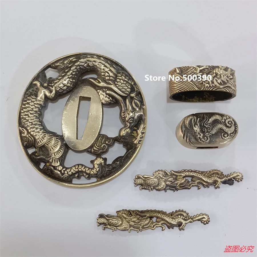 

Красивые фитинги, медная латунь, резная защита, Tsuba Fuchi индивидуальные запчасти
