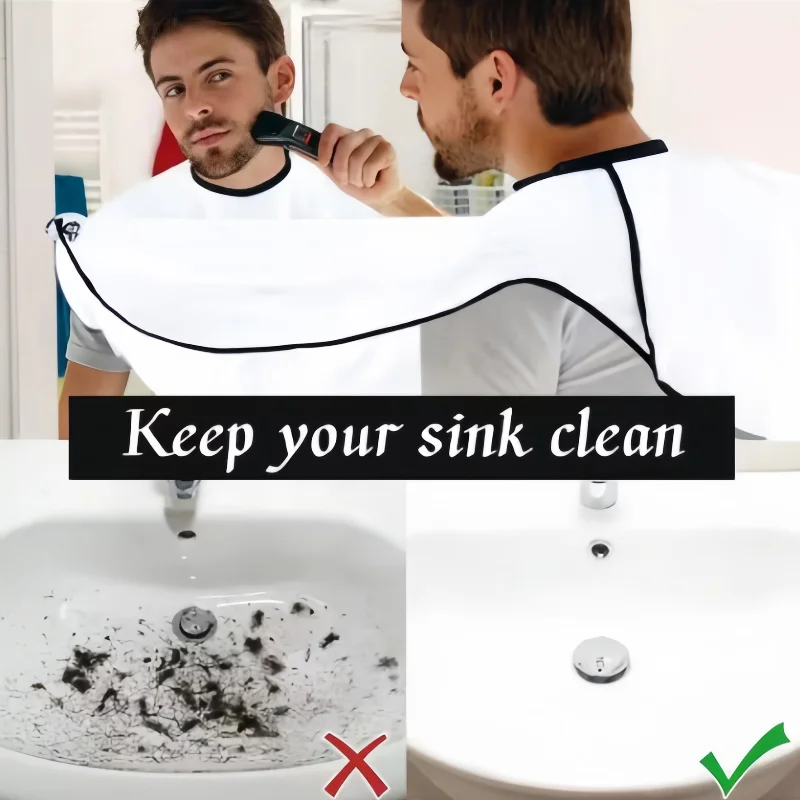 Male Shaving Apron Beard Catcher Cape Shaver Cleaning Care Bib