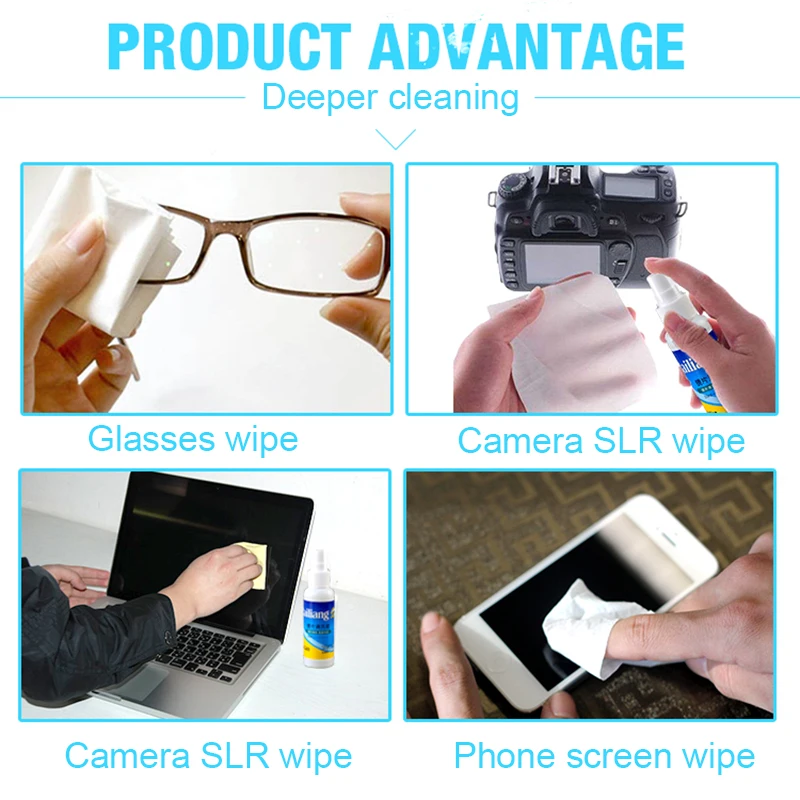 50ML Lens Cleaner Glasses Sunglasses Eyeglass Cleaning Solution Spray Bottle Glasses Cleaner Supplies Eyewear Accessories 2