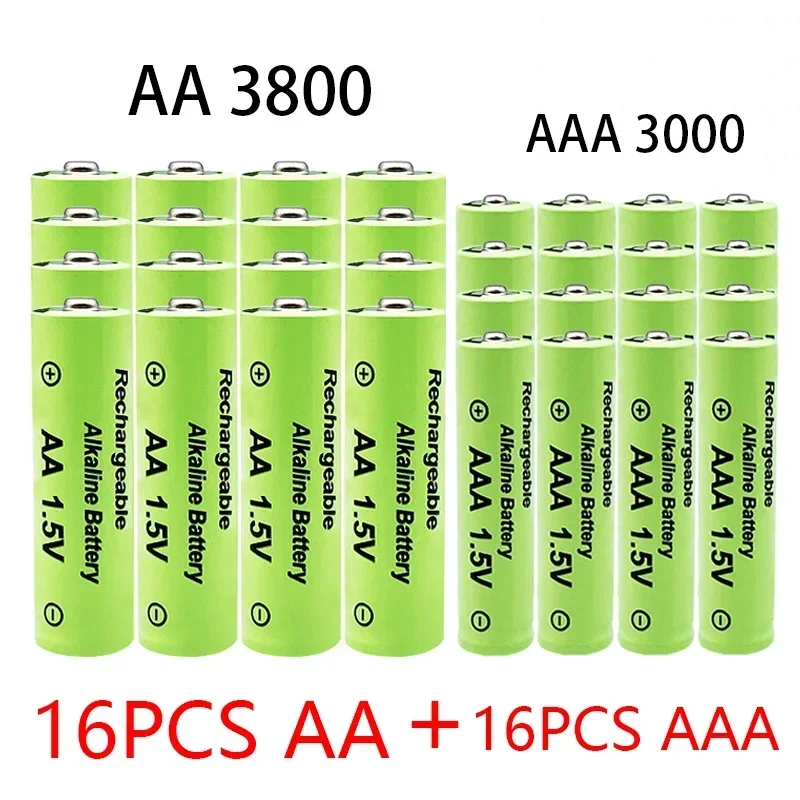 High-Capacity Rechargeable AA & AAA Batteries