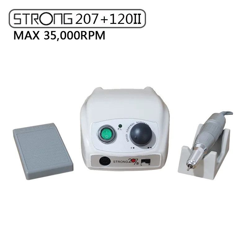 

35000rpm 120II handle Strong 207B Electric Manicure Drills Strong 210 polishing nail pedicure Nail Art drill Manicure Machine