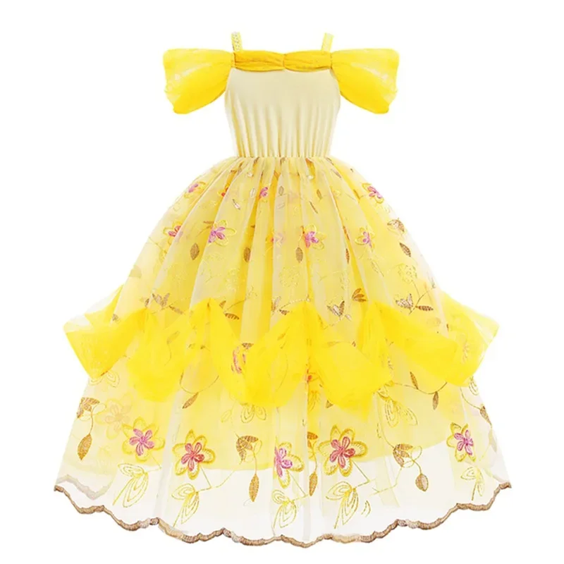 Girl Belle Dress Kids Beauty and The Beast Costume Children Christmas  Princess Birthday Cosplay Elegant Party Dress 2-10 Years - AliExpress 1501
