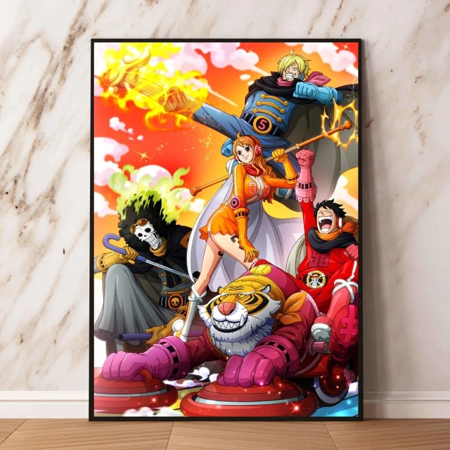 Poster Anime One Piece Wanted Don Krieg sur toile - Décoration