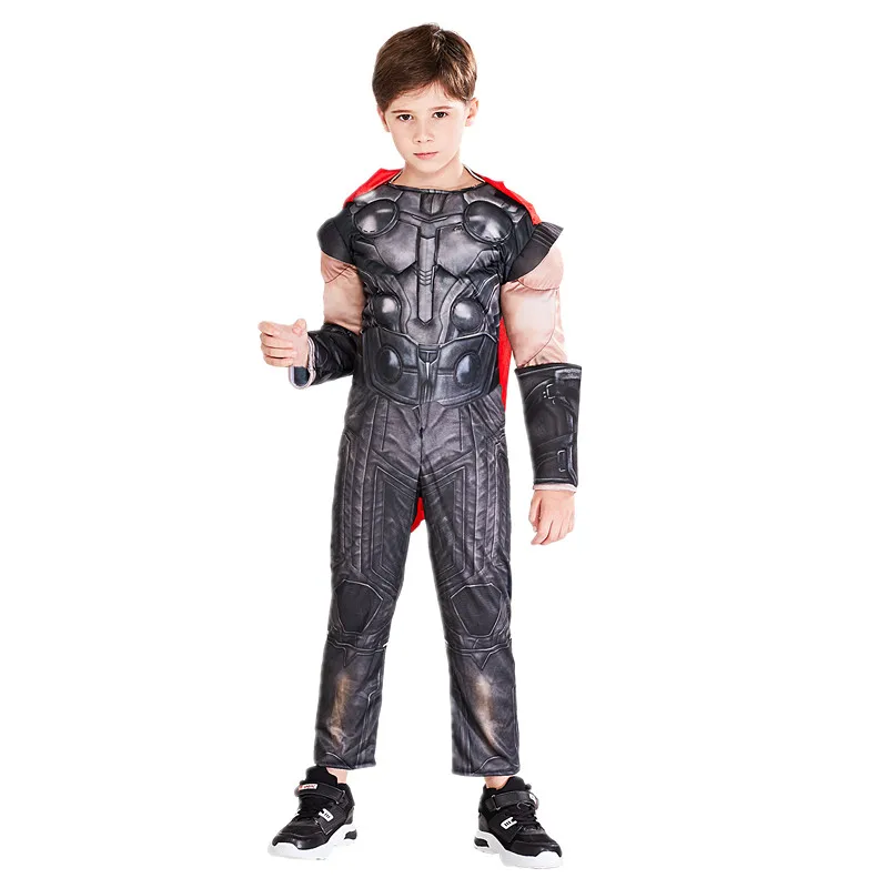 Thor Muscle Costume Kids Toy Light Up Axe Halloween Cosplay